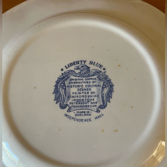 Staffordshire Liberty Blue Dinner Plate - Picture 5 of 6
